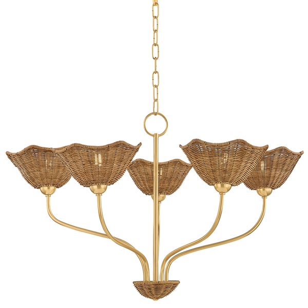 Genevieve Wall Sconce, Aged Brass