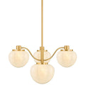 Kristen 5 Light Chandelier, Aged Brass