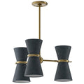 Tappan 5 Light Chandelier, Vintage Gold Leaf