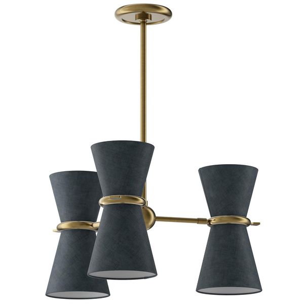 Tappan 5 Light Chandelier, Vintage Gold Leaf