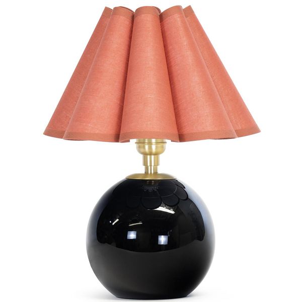 Giorgio Schwarz Glas Lamp, Linen