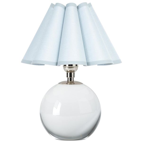 Giorgio Crystal Mini Lamp, Polished Nickel/Oyster