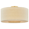Miller 3 Light Flush Mount, Aged Brass