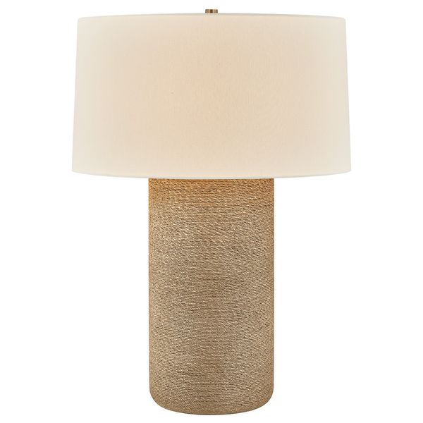 Schubert Tischlampe, Patina Brass/ Ceramic Sugar Cookie