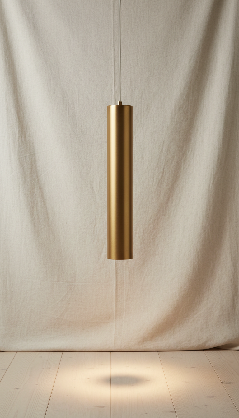Pendelleuchte aus mattem Messing